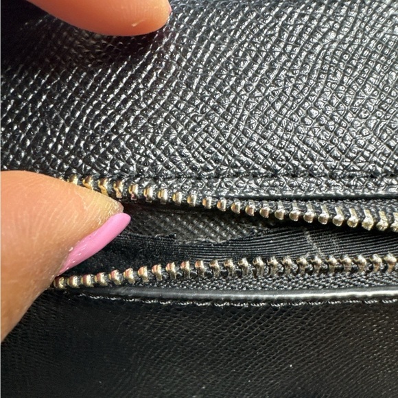 Coach Black Pebbled Leather Crossbody Bag Silver Hardware Adjustable Strap - Picture 7 of 10